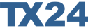 Logo van TX24. Een partner van Wasserij Blauw.